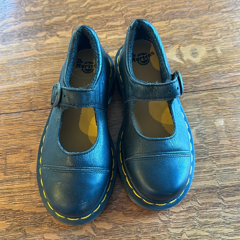 DR MARTENS KIDS COLLECTION CLASSIC MARY JANE STYLE BUCKLE BLACK Size US 12 EUC